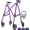 Royal Purple, variant on Folding Walker Standard Walker with 4 Wheels 4 Royal Purple Aluminum Frame, Ultra-Light 9.5 lb, Supports 300 lb, Narrow Foldable Design for Small Spaces