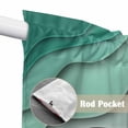 thumbnail image 2 of Green Brown Ombre Kitchen Window Curtains, Swag Curtains Valance for Bedroom Living Room Bathroom, Modern Geometric Abstract Aesthetic Cream Rod Pocket Window Curtain Block Drapes 2 Panels 36"x36", 2 of 9