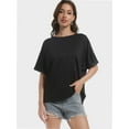 thumbnail image 4 of Women's Casual Short Sleeve T-Shirt, Crew Neck Basic Tee, Soft Comfortable Everyday Top, 4 of 6
