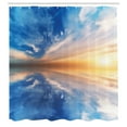 thumbnail image 3 of Ambesonne Blue Shower Curtain, Sky Reflections Sunset, 69"Wx75"L, Orange Blue, 3 of 5