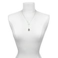 thumbnail image 3 of Delight Jewelry Black Nickeltone Crystal Initial - R - Beaded Border - Silver tone Elegant Infinity Lariat Necklace, 3 of 4