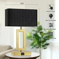 thumbnail image 3 of Black Table Lamps Set of 2 with Dual USB Ports, 3-Way Dimmable Touch Control Bedside Lamps, Modern LED Bulbs Included, 3 of 6