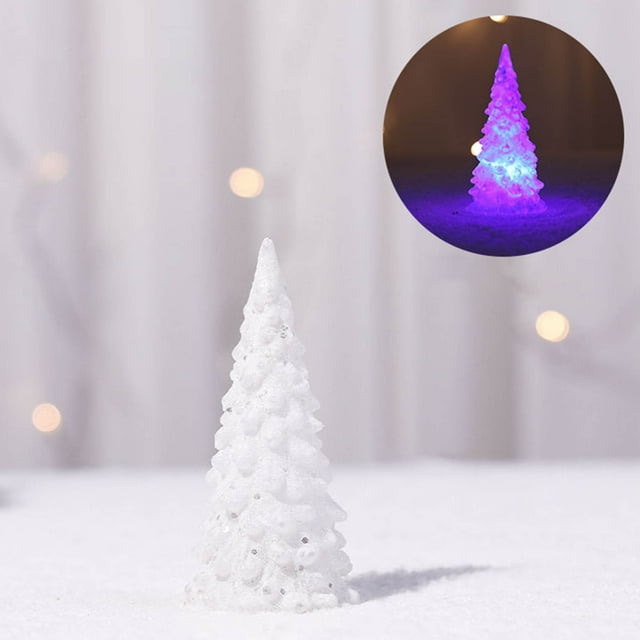 Artículos para Menores de 10 Años Xihbxyly 1 Pieza Árbol de Navidad Colorido Led Acrílico Decoración Navideña Nocturna
