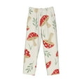 thumbnail image 4 of Goofa Cartoon Flat Mushrooms Printed Soft Pajama Pants for Men, Wide Leg Comfy Casual Lounge Yoga Pants-Small, 4 of 9