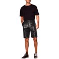 thumbnail image 2 of INSPIRE CHIC Men's Straight Leg Club Rave Party Metallic Sparkly Sequin Shorts 34 Black, 2 of 5