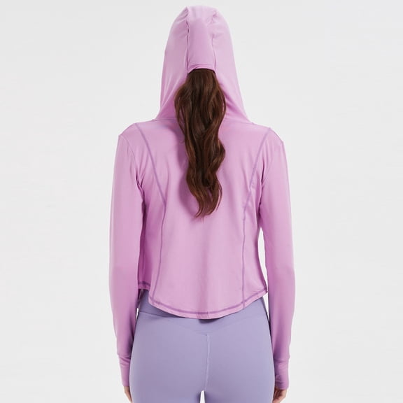 Women's Athletic Jackets Workout Jacket Full Zip Up Running Gym Yoga Sports Tops With Pockets Water Proof Sweatshirt Cropped Rain Jacket Windbreaker Womens Jacket Womens Windbreakers Womens Rain Coats