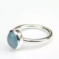 thumbnail image 4 of Aquamarine Ring, 925 Sterling Sliver Ring, Oval Gemstone Ring, March Birthstone Ring, Dainty Ring, Statement Ring, Designer Ring, Gift Item, 4 of 8