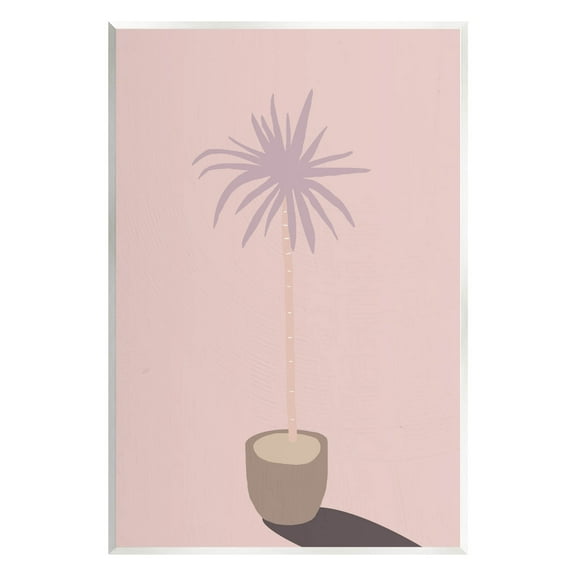 Pink Potted Palm Plant Botanical & Floral Graphic Art Unframed Art Print Wall Art