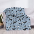 thumbnail image 3 of Fotbe Dolphins Manta de Franela con Estampado, Manta Ultrasuave para Cama, Sofá, Auto, Hipoalergénica y Antibolitas-60"x50", 3 of 6