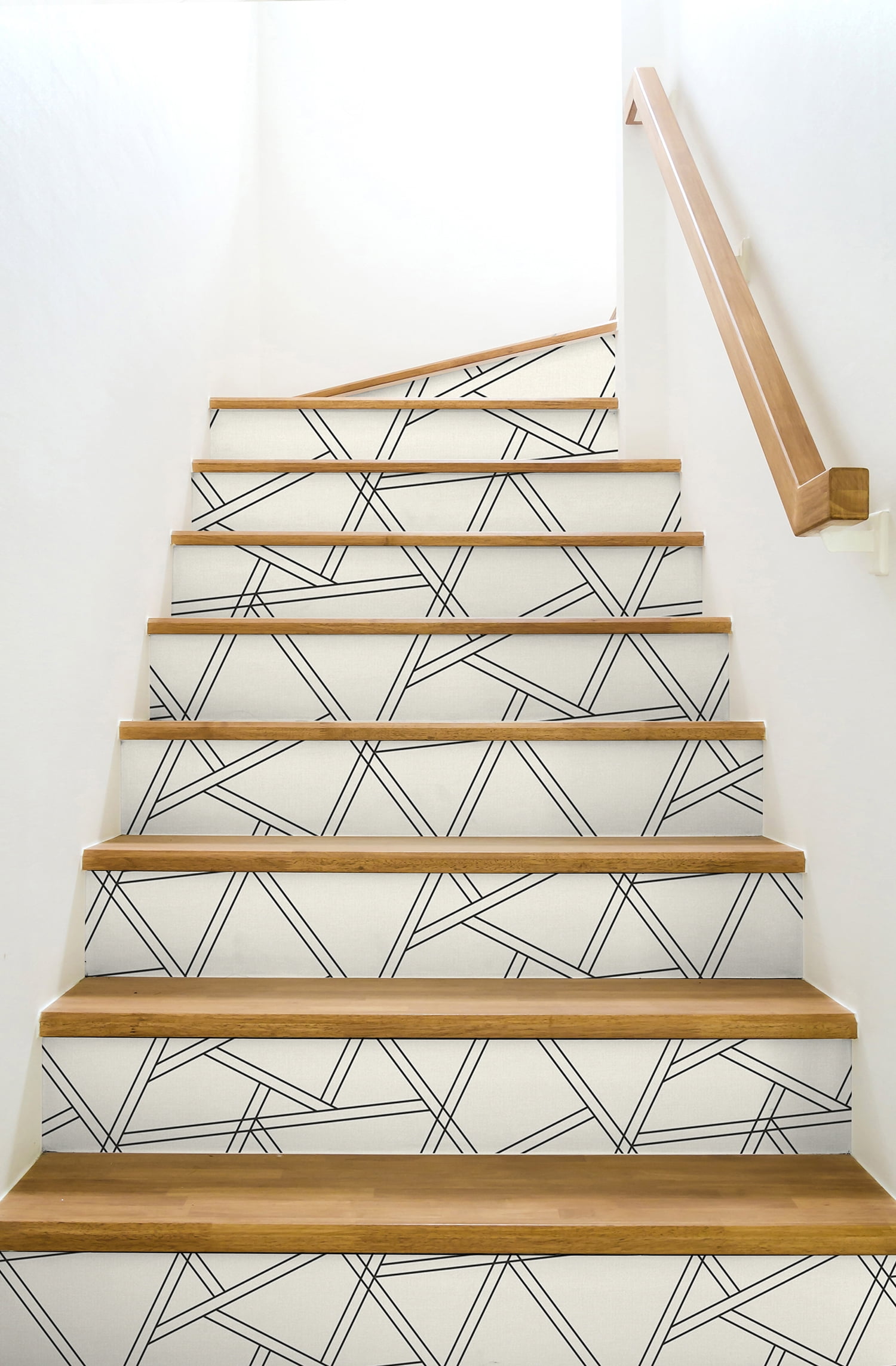 NextWall Railroad Geometric Peel and Stick Wallpaper