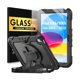 thumbnail image 1 of wonim11 BLOSOMEET Case for iPad A16 11th/10th Generation 11''/10.9'' 2025/2022 with Tempered Glass Screen Protector & Pencil Holder, Rugged Military Grade Cover w/Stand Hand Shoulder Strap, Black, 1 of 1
