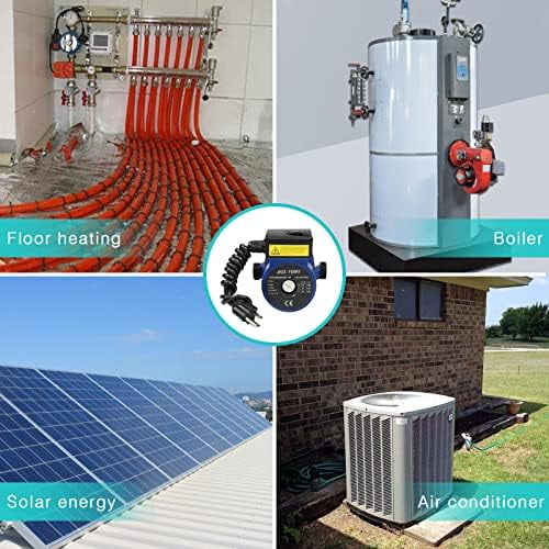 Hot Water Recirculation Pump 115V 3/4 inch NPT Recirculating System Circulation Replacement Pumps for Solar Water Heater Circulating Boiler Circulator