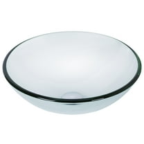 VIGO Giovanni Iridescent Glass 17 in. L x 17 in. W x 7 in. H Round Vessel Bathroom Sink