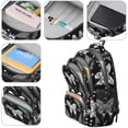 thumbnail image 3 of Butterfly and Skull Gothic Pattern Backpack for School, Cute School Bag with Adjustable Shoulder Straps and Padded Back, 16.9"x12.6"x5.9", 3 of 4