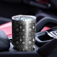 thumbnail image 4 of 30oz Black White Gothic Skull Hand Eye Pattern Tumblers Stainless Steel Tumbler with Lid and Straw,Vacuum Insulated Double Wall Travel Tumbler Cups Mug with Cleaning Brush for Coffee,Tea, 4 of 7
