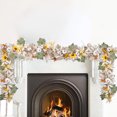 thumbnail image 1 of Guirnalda de otoño, corona, enredaderas colgantes, simulación de ratán colgante, calabaza, hoja de arce, ratán decorativo, adecuado para decoración de Halloween y Acción de Gracias, ratán de plástico., 1 of 6