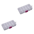 thumbnail image 3 of Injueey Caja de almacenamiento transparente de 10 rejillas, caja vacía de herramientas, contenedor de joyería de plástico, organizador de Type1 NO1, 3 of 6