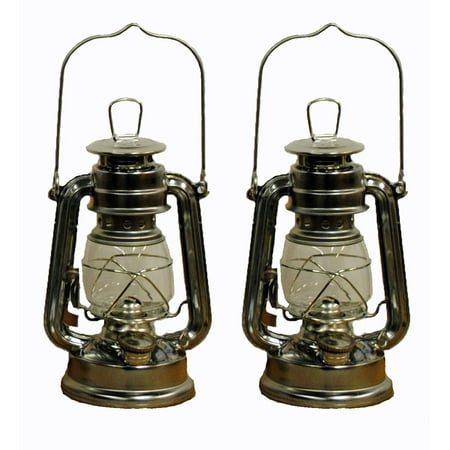 Lot Of 2 8 Inch Silver Hurricane Kerosene Oil Lantern Hanging Lot Of 2 8 Inch Silver Hurricane Kerosene Oil Lantern Hanging Light Lamp