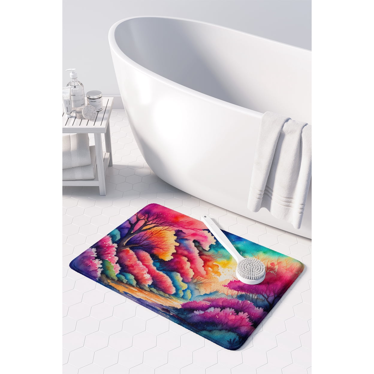 Carolines Treasures DAC1409RUG 19 x 27 in. Unisex Azaleas in Color Memory Foam Kitchen Mat
