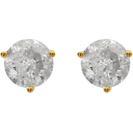 2.0 Carat T.W. Round Diamond 14kt Yellow Gold Martini Stud Earrings with Gift Box, IGL Certified