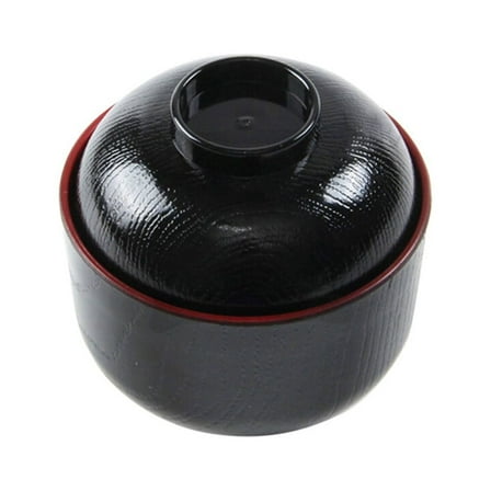 Worgeous  Japanese Small Bowl Bowls Ramen with Lid Soup Trifle Noodles Child Black