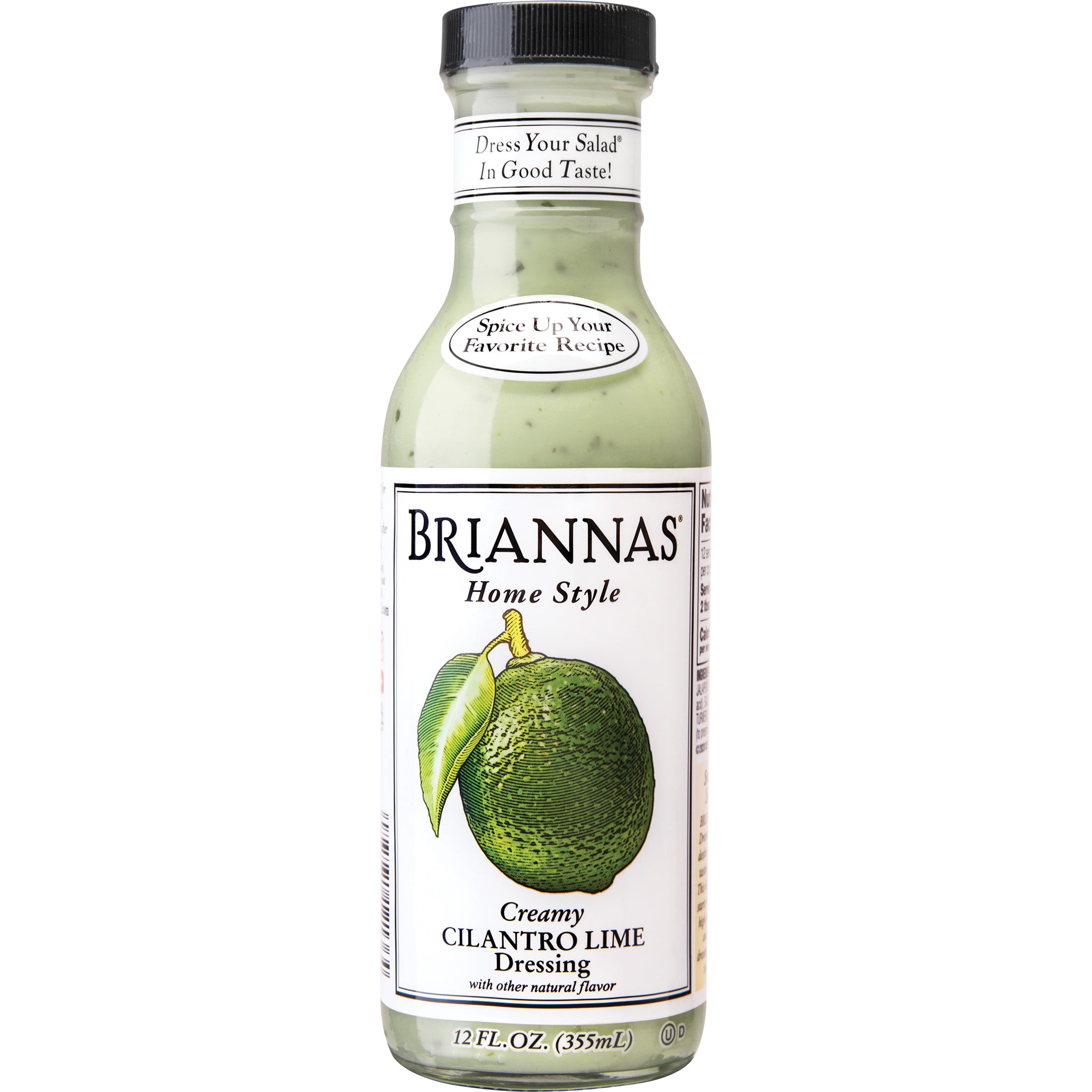 BRIANNAS Home Style Creamy Cilantro Lime Salad Dressing, 12 Fl Oz
