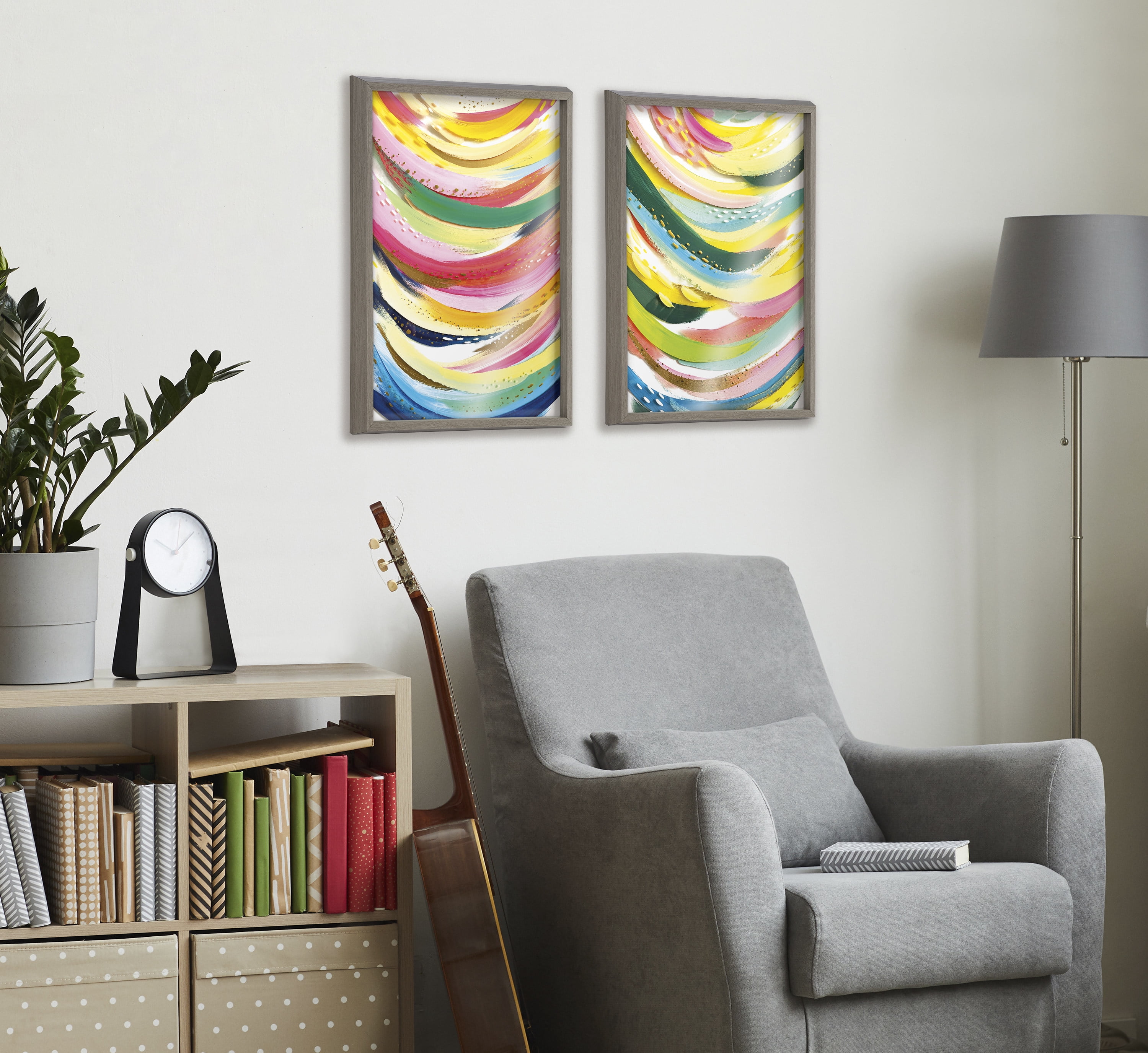 Blake Brushstroke 117 18 in x 24 in Framed Painting Art Prints, by Kate and Laurel