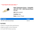 thumbnail image 2 of Water Temperature Sensor - Compatible with 1997, 1999 - 2000 Chevy Blazer 4.3L V6, 2 of 2