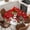 Red, variant on Grey Christmas Snowman Round Tablecloth, Fitted Table Cover with Elastic for 55"-60" Round Tables, Xmas Snowflake Elk Tree Balls Table Cloth Outdoor Indoor Dinning Party Waterproof Tablecloths