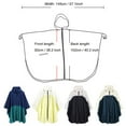 thumbnail image 2 of MIASHUI Poncho de Pluie Imperméable avec Capuche et Fermeture Éclair pour Adultes, Noir, Taille Unique, 2 of 3