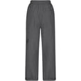 thumbnail image 5 of Women's Stylish Cargo Pants Loose Comfy Breathable Sweatpants with Pockets Casual Outdoor Sports Elastic Waist Trousers, 5 of 5