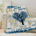 thumbnail image 4 of 10th Anniversary Blanket Gifts for Him,10th Wedding Anniversary Romantic Gifts for Couple/Parents 10 year Anniversary Blanket for Him,Best 10th Anniversary Blanket for Husband (10th Anniversary), 4 of 4