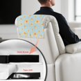 thumbnail image 6 of COEQINE Non-Slip Recliner Headrest Protector Faux Leather Sofa Headrest Covers Waterproof Head Rest Covers with Adhesive Backed Hook and Loop Straps, 17x27 Inch, Butterfly Yellow Blue, Set of 3, 6 of 7