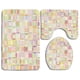 thumbnail image 1 of Juego de alfombras de baño ABPHQTO Pastel Retro Lunares Superpuestos 3 piezas Colorido Cont-CHAPPLE-19673, 1 of 2