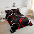 thumbnail image 3 of Erosebridal Futuristic Abstract Bedding King Comforter Set, Geometric Ombre Down Comforter, Chic Circle Decor, 3pcs, 3 of 8