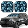 thumbnail image 6 of Kdxio Ink Rose Print 2-Piece Sun Shade Front Windshield - Foldable Car Front Window Sunshades for Most Sedans SUV Truck, 6 of 6