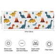 thumbnail image 3 of White Dinosaurs Volcanoes Names Pattern Bathroom Rugs Mat,Non Slip Microfiber Bathroom Rug,Rubber Backing,Soft Bathroom Mats for Bathroom Floor,Tub and Shower,47x17in(120x43cm), 3 of 5