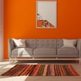 thumbnail image 4 of Aakriti Handmade Rag Rug, Chindi Rug, Multicolored, Indian Rug, Recycled Rug, Boho Style, Decorative Rug ( 5x3 ft) (Orange), 4 of 5