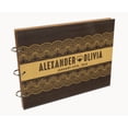thumbnail image 7 of Darling Souvenir Personalized Engraved Laser Cut Wedding Guest Book Wooden Cover Sign-in Book Registry Guestbook Scrapbook-RS, 7 of 7