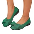 thumbnail image 2 of IEMIEMIEM Women's Ballet Flats Bow Walking Shoes Casual Tennis Slip On Sneakers Lightweight Comfortable Fashion Shoes for Women Green 6.5 Wide, 2 of 6