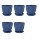 thumbnail image 1 of Macetas de PláStico para Plantas, Paquete de 5 Macetas de 6 Pulgadas con Orificios de Drenaje y Platillos, para Interiores y Exteriores D, 1 of 10