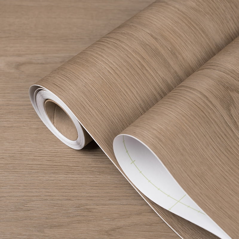 PVC Wood Grain Self Adhesive Wallpaper Peel and Stick Waterproof Vinyl Liner Removable Easy Install Rustic Wood Look Roll 23.62in*118/ 197in