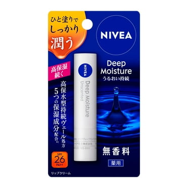 Nivea Lipcare Lip Deep Moisture Unscented Spf16 Pa  2.2G (Japan Import) Packaging May Vary