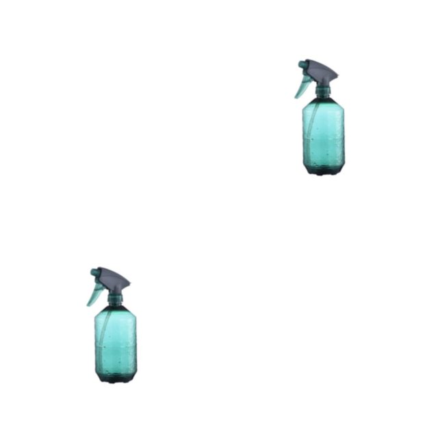 Kearding Botella rociadora de mano de plástico transparente, rociador de niebla de 800ml, herramientas de jardinería, gran capacidad con Verde 2piezas