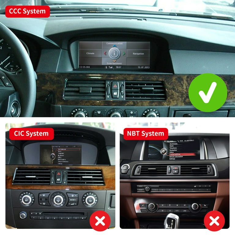 Road Top inch Touch Car Stereo for 2005-2010 BMW 5 Series E60 E61 E90 E91 E92 E93 with CCC System Apple Carplay Android Auto GPS Navigation Car, Portable