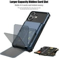 thumbnail image 5 of KOMI Compatible with iPhone 16 Pro Max Case with Card Holder[Store 5 Cards] Dual Layer Heavy Duty Shockproof Wallet Case with Hidden Card Slot Large Storage Cover for Men&Women 6.9'' Blue, 5 of 5