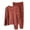 Coral, variant on Womens Pajama Sets Long Sleeve,Women Two Piece Outfits V Neck Solid Color Tops with High Waist Pants Baggy Fall Winter Warm Pajama Set