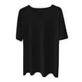 thumbnail image 1 of Men's Casual Solid Color V-Neck Gentleman's Business Short Sleeve Fitness T-Shirt 4XL, 1 of 4