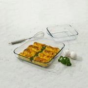 Square Glass Baking Dishes, Ovenware, Casserole, Set of 2