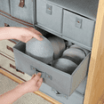 thumbnail image 4 of "Caja De Almacenamiento De Gran Ropa Interior Tela 3 Cajones Malubero, Beige ", 4 of 5